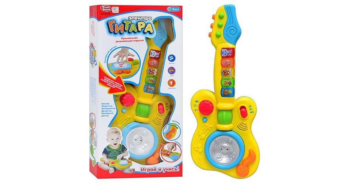 Детская развивающая музыкальная игрушка Гитара 7319 - фото 2 - id-p114654336