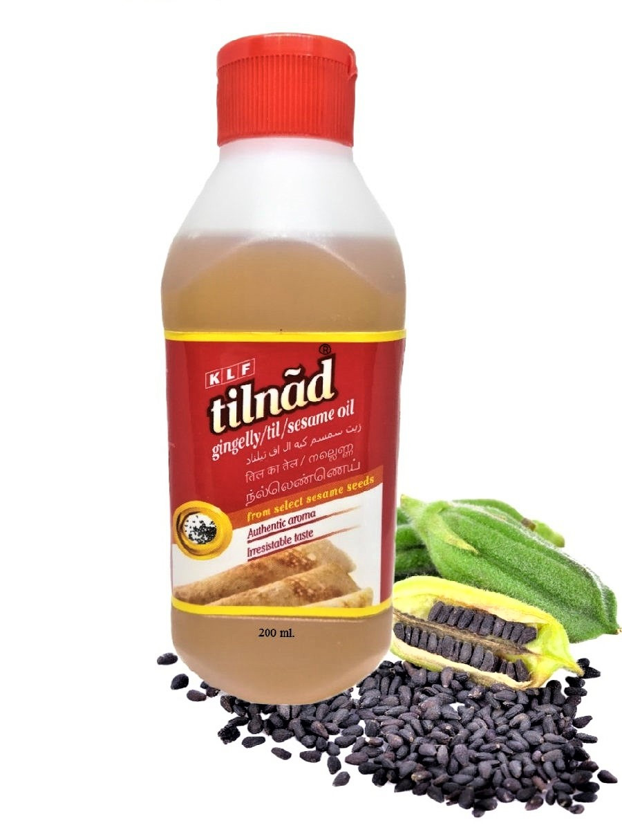Масло Кунжутное Тилнад (Tilnad Sesame Oil, KLF Nirmal), 200мл - холодного отжима - фото 1 - id-p114676347
