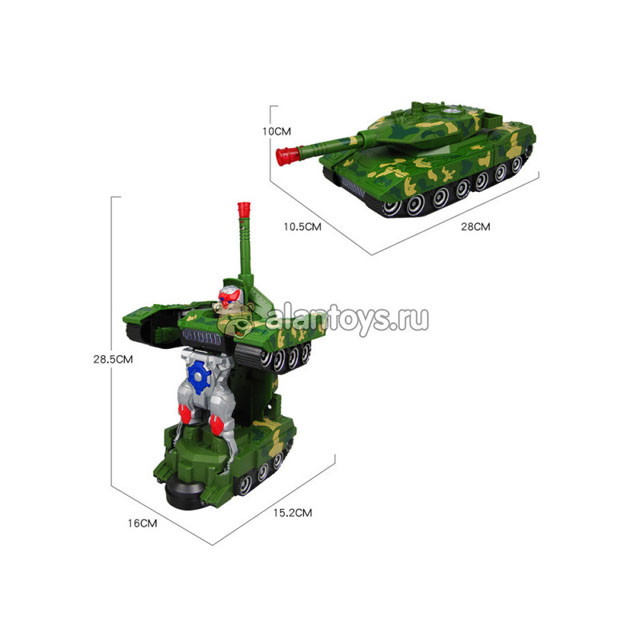 Танк-трансформер музыкальный Combat Tank YJ388-44 - фото 7 - id-p114677814