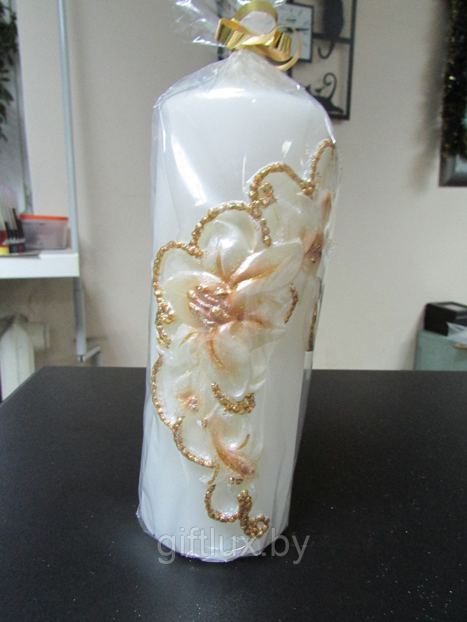 Сувенирная свеча свадебная коллекция "Кружева", 60*155мм - фото 1 - id-p6743369