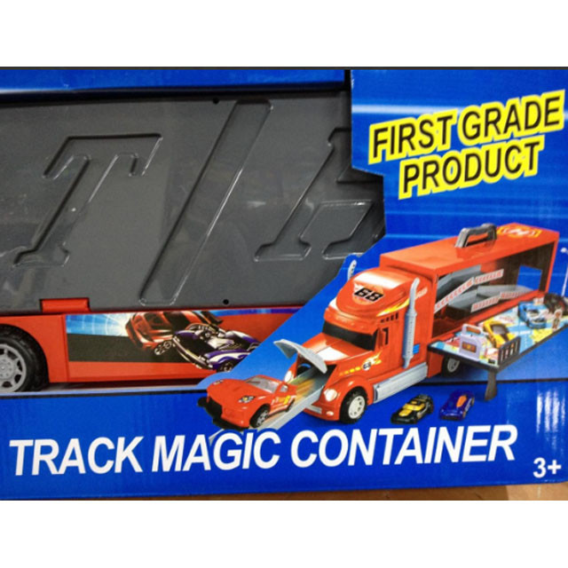 Автовоз большой Hot Wheel Track Magic Container с машинками - фото 8 - id-p114677866