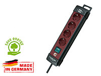 Удлинитель 1.8м (4 роз., 3.3кВт, с/з, выкл., ПВС) черный/бордовый Brennenstuhl Premium-Line (провод 3х1,5мм2;