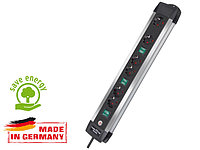 Удлинитель 3м (6 роз., 3.3кВт, с/з, 3 выкл., ПВС) Brennenstuhl Premium-Alu-Line Technics (провод 3х1,5мм2;