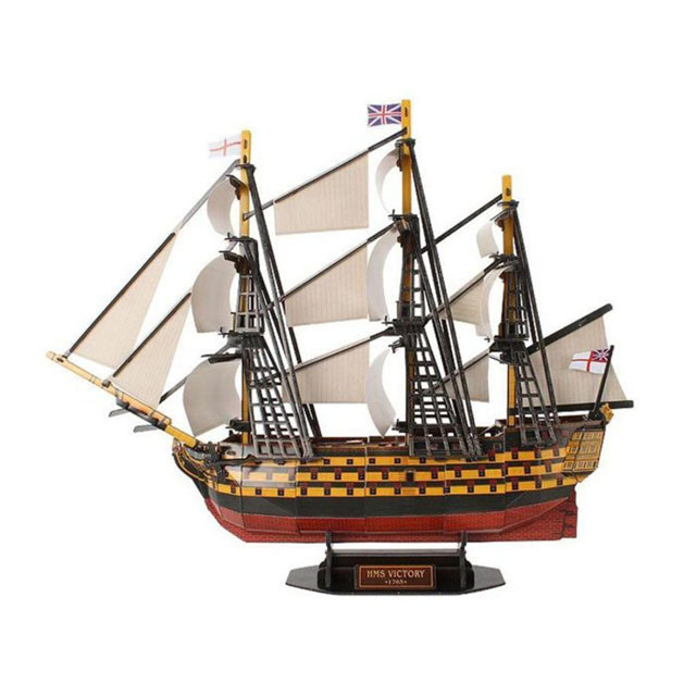 3D пазл картонный корабль Виктория (HMS Victory 1765) BD-T035s 140 деталей - фото 6 - id-p114688055