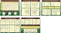 Стенд в кабинет математики, р-р 100*75 см, в зеленом цвете