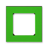 Рамка 1 постовая зеленая - дымчато чёрная ABB Levit