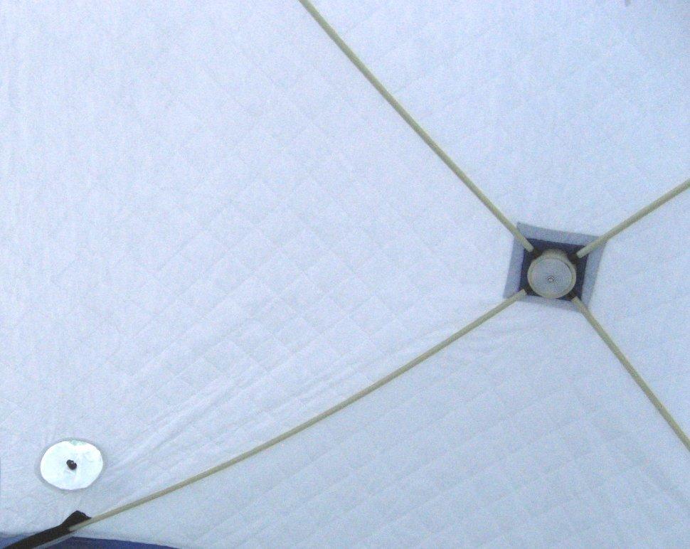 Палатка зимняя Следопыт КУБ Эконом Трехслойная (2х2х2м) бело-синяя - фото 8 - id-p114720070
