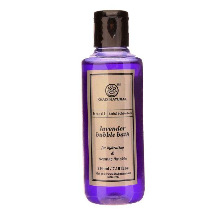 Натуральная Пена для ванн с Лавандой Herbal Bubble Bath Lavander, Khadi Natural, 210 мл - SLS & Paraben Free