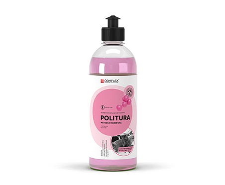 Politura - Матовая полироль-очиститель для пластиковых, виниловых и кожаных изделий | Complex | Бабл гам, 0.5л