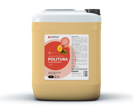 Politura - Матовая полироль-очиститель для пластиковых, виниловых и кожаных изделий | Complex | Персик, 5л - фото 1 - id-p114744864