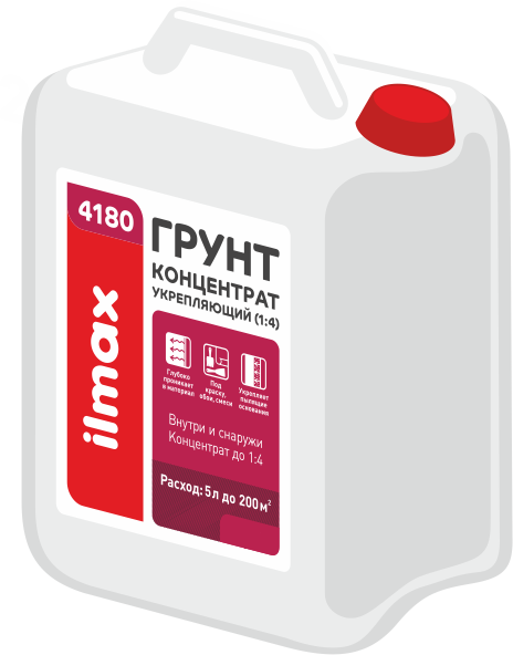 Илмакс 4180 10кг грунт-концентрат полимерная дисперсия