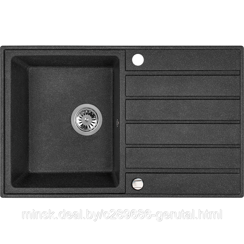 Гранитная мойка LAVE0 Margarita SBM_711T с сифоном (Польша). Гарантия -10 лет. КАМЕНЬ - 80%.
