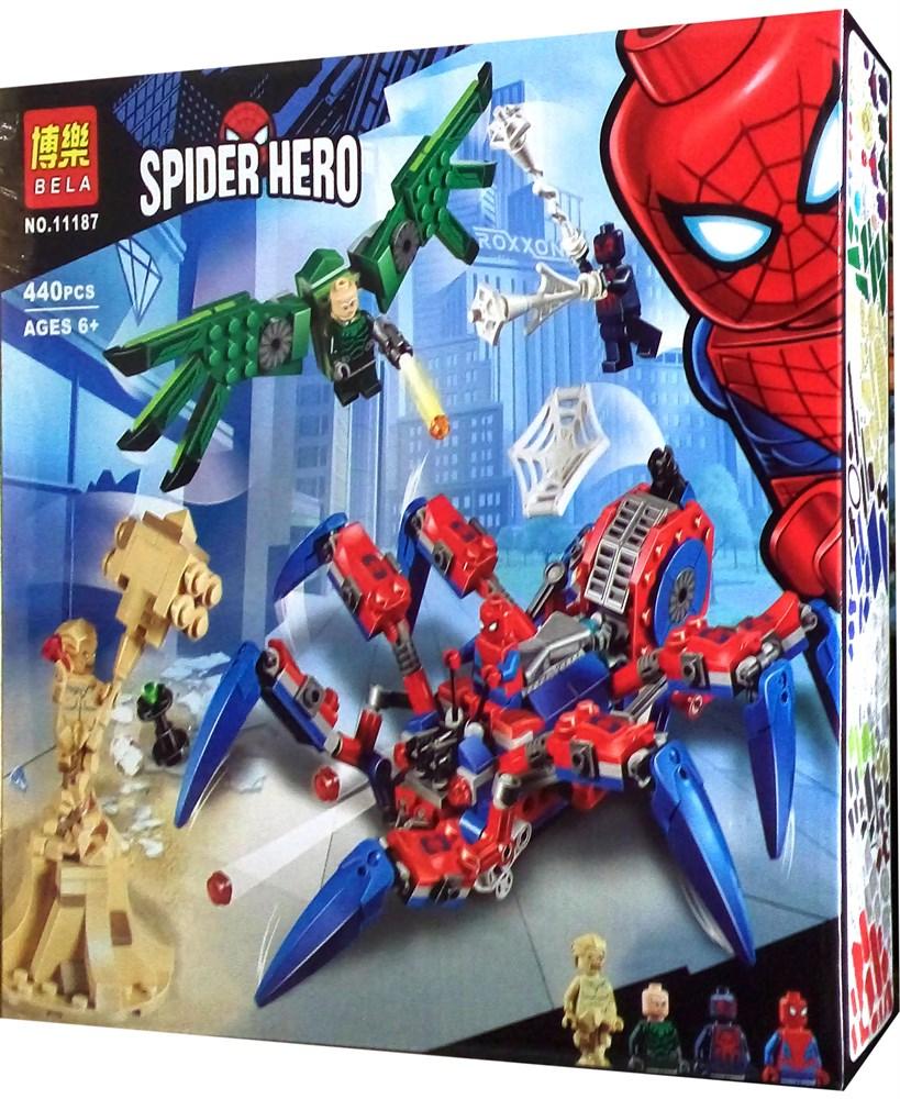 Конструктор Bela 11187 Spider Hero Паучий вездеход (аналог Lego Marvel Super Heroes 76114) 440 д, фото 1