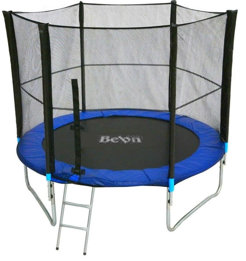 Батут Bebon Sports 10FT (305-312 см) с внешней сеткой безопасности и лестницей, арт.10354S2YL - фото 1 - id-p114844849