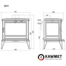 Чугунная печь KAWMET S11 (8,5 кВт) - фото 7 - id-p114846022