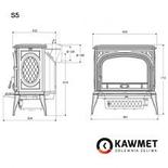 Чугунный камин KAWMET Premium S5 (11,3 кВт), фото 6