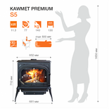 Чугунный камин KAWMET Premium S5 (11,3 кВт), фото 2