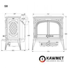 Чугунный камин KAWMET Premium S8 (13,9 кВт) - фото 2 - id-p114848124