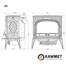Чугунный камин KAWMET Premium S6 (11,3 кВт) - фото 6 - id-p114849215