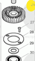 Крыльчатка ротора 70 RP0910,RP1110C (240034-3) MAKITA 240034-3