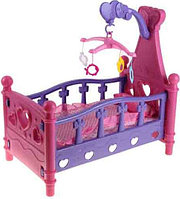 Кроватка для кукол с подвесной каруселькой 661-02