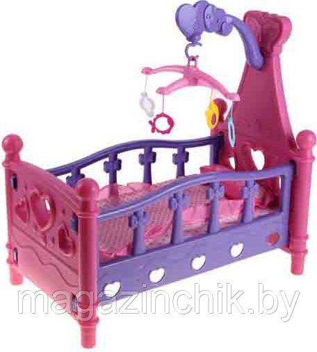 Кроватка для кукол с подвесной каруселькой 661-02 - фото 1 - id-p6765180