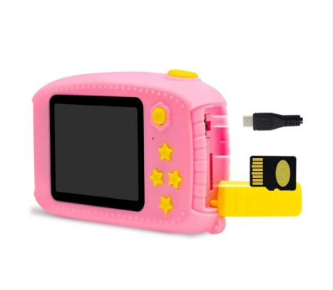 NEW design! Детский фотоаппарат Zup Childrens Fun Camera со встроенной памятью и играми РОЗОВЫЙ - фото 6 - id-p114883814