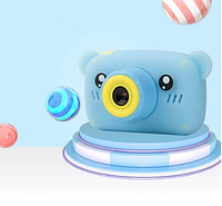 NEW design! Детский фотоаппарат Zup Childrens Fun Camera со встроенной памятью и играми ГОЛУБОЙ