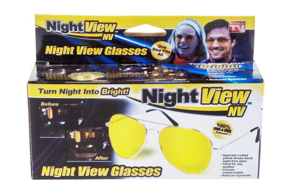 Очки ночного видения антибликовые Night View CLIP ONS