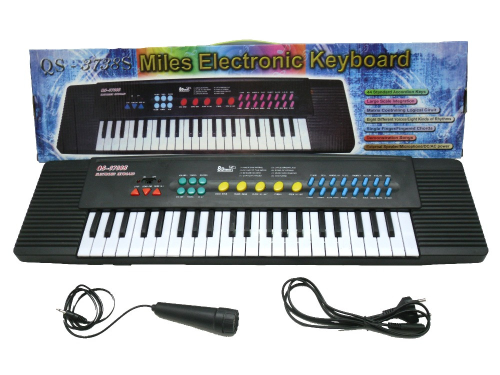 Детский электронный синтезатор пианино 44  клавиш с микрофоном «Electronic Keyboard» SK 3738