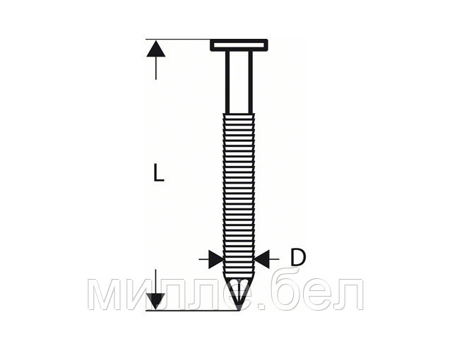 Гвозди для GSN 90-21 RK SN21RK 60RG (4000шт) (BOSCH) - фото 1 - id-p114916569