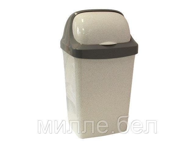Контейнер для мусора РОЛЛ ТОП 9л (мраморный) IDEA - фото 1 - id-p114920364