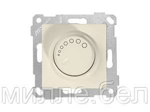 Выключатель поворотный (диммер) (скрытый, без рамки, винт. зажим, 600Вт) кремовый, RITA, MUTLUSAN (220VAC, 60