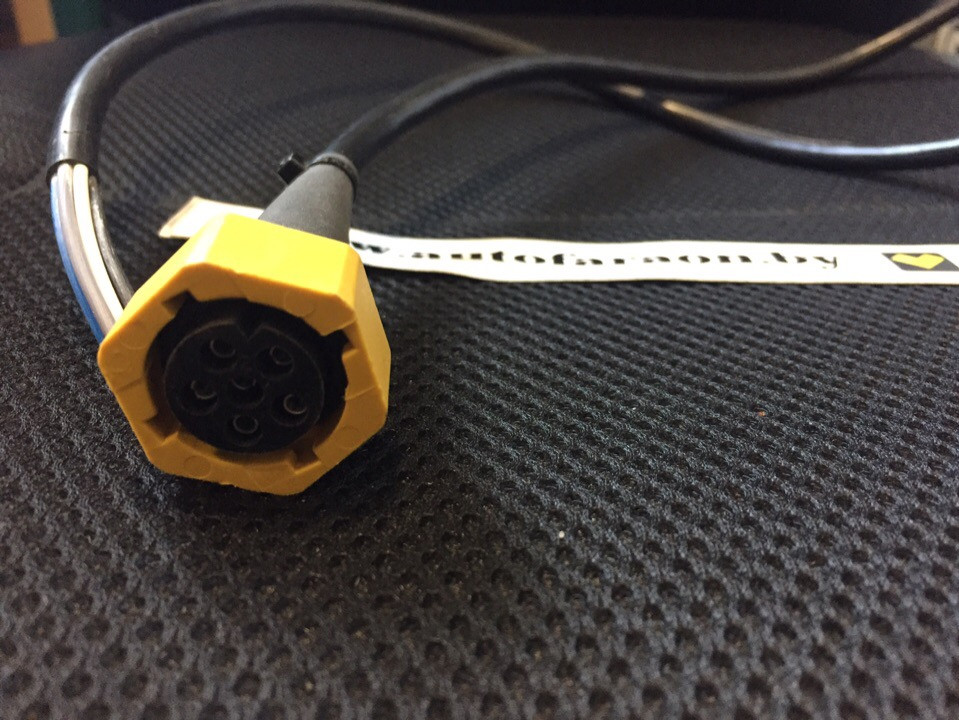 Вилка BAJONET 6-PIN желтая с проводом - фото 3 - id-p114953541