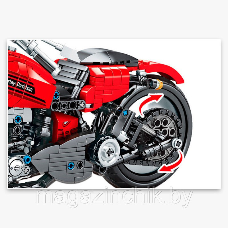 Конструктор Мотоцикл Harley-Davidson, 701706, 782 дет., аналог LEGO (Лего) - фото 3 - id-p114955004