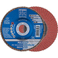 Круг (диск) шлифовальный торцевой лепестковый 125 мм POLIFAN PFC 125 А-COOL 80 SG INOX+ALU, Pferd, Германия, фото 1