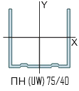 Профиль направляющий Knauf UW 75x40 мм, сталь 0.6 мм, фото 2