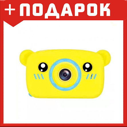 Детский Цифровой Фотоаппарат Kids Camera Bear (желтый), фото 2