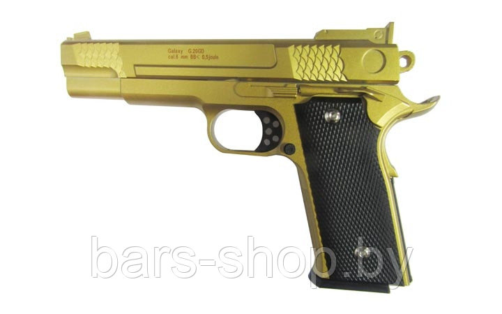 Пружинный пистолет Galaxy G.20GD (золотистый) 6 мм - фото 1 - id-p114964053