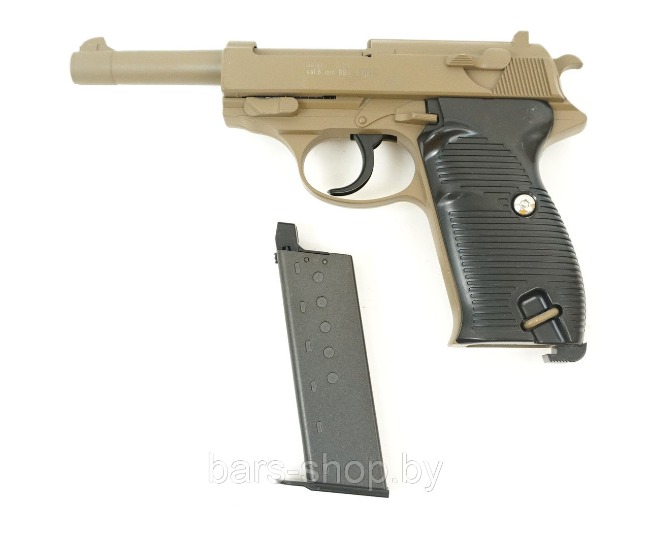 Пружинный пистолет Galaxy G.21D (песочный) 6 мм - фото 1 - id-p114964868