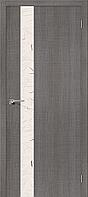 Межкомнатная дверь Порта-51 Grey Crosscut Silver Art Экошпон
