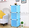 Универсальный модульный шкаф для одежды, обуви, игрушек Plastic Storage Cabinet Голубой, фото 4