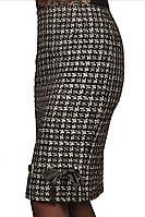 Женская осенняя черная большого размера юбка Klever 383 52р.