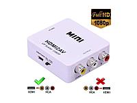 Адаптер HDMI to AV RCA переходник конвертер 720p/1080p Luom