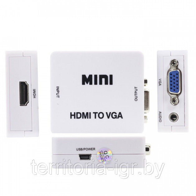 Адаптер HDMI to VGA переходник видео конвертер 720p/1080p Luom ( converter ) - фото 6 - id-p114996119