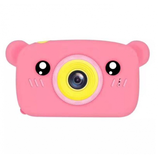 Детский Цифровой ФотоаппаратKids Camera Bear (розовый) - фото 3 - id-p114996584