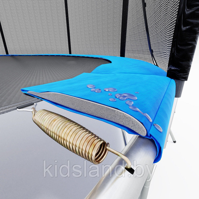 Батут Atlas Sport BLUE 10ft (312см) с внешней сеткой безопасности и лестницей - фото 8 - id-p114998332