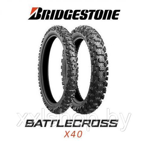 Кроссовая резина Bridgestone BattleCross X40 Hard 80/100-21 51M TT Front, фото 2