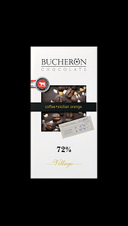 Горький шоколад Bucheron village с клюквой, клубникой и фисташками, 100 гр.
