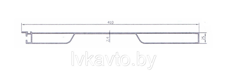 Профиль для борта аллюминиевый Н-400 мм, длина -7,50м - фото 3 - id-p115030171